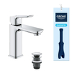 Grohe Dice Mitigeur de lavabo - taille M - montage apparent - démarrage à froid - vidage clic-clac - chrome SW1440567