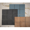 La Mosaic Factory Kasba carreau mosaïque - 30x30cm - carrelage mural et de sol - Carré - Porcelaine Noir Mat SW798763