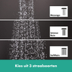 Hansgrohe Croma Select E handdouche Multi 1/2 xØ11cm met soft rain intense rain en massagestraal wit/chroom 0605326