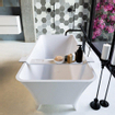 MONDIAZ LUNDY Baignoire îlot - 170x75cm - talc SW491602