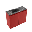 MONDIAZ TURE-DLUX Meuble toilette - 60cm - Fire - EDEN - vasque Lava - position gauche - 1 trou de robinet SW1103777