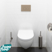 FugaFlow Plaque de commande - pour réservoir encastrable Geberit UP320 - DualFlush - boutons ronds - synhtétique - taupe SW1164311