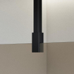 FortiFura Galeria Douche à l'italienne - 100x200cm - Fumé - Bras plafond - Noir mat SW957354