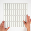 The Mosaic Factory Paris mozaïektegel - 30x30cm - wand en vloertegel - Rechthoek - Porselein White Mat SW62301