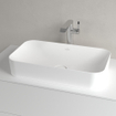 Villeroy & Boch Finion vasque à poser - sans trou de robinetterie 60x35cm - Ceramic+ sans trop-plein stone white SW209544