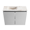 MONDIAZ TURE-DLUX Meuble de toilette 60cm Plata. EDEN lavabo Frappe position gauche. Avec 1 trou de robinet. SW1102922