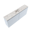 MONDIAZ TURE-DLUX 120cm toiletmeubel Clay. EDEN wastafel Glace positie midden. Met 1 kraangat. SW1103278