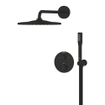 Grohe Precision Thermostat Ensemble de douche Perfect - douche de tête ronde - avec douchette à main barre - noir mat SW1440559