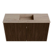Mondiaz JOYA-DLUX 70cm toiletmeubel - kleur Walnut - Wastafel FAYE positie Midden 1 kraangat kleur Saba. SW1424634