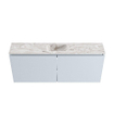 MONDIAZ TURE-DLUX Meuble toilette - 120cm - Clay - EDEN - vasque Glace - position centrale - sans trou de robinet SW1103289