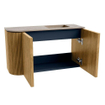 Mondiaz JOYA-DLUX 71.6cm toiletmeubel - ronding links kleur Oak - Wastafel FAYE positie Rechts 1 kraangat kleur Arena. SW1423892