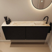 MONDIAZ TURE-DLUX Meuble toilette - 120cm - Urban - EDEN - vasque Frappe - position droite - 1 trou de robinet SW1102633