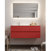 Mondiaz VICA Ensemble de meuble de salle de bain - 120cm - meuble sous-vasque fire - 2 tiroirs - lavabo cloud gauche - 1 trou de robinet - version XL 60cm haut SW1090838