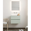 Mondiaz VICA Ensemble de meuble de salle de bain - 60cm - meuble sous-vasque gris - 2 tiroirs - lavabo cloud milieu - sans trou de robinet version XL 60cm de haut SW1090843