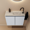 MONDIAZ TURE-DLUX Meuble WC 60 cm Clay. EDEN lavabo Opalo position droite. Avec 1 trou de robinet. SW1104251