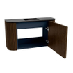 Mondiaz JOYA 73.2cm toiletmeubel - ronding links en rechts kleur Walnut - Wastafel FAYE positie Midden Zonder kraangat kleur Urban. SW1421439