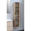 Basic Bella hoge kast - 145x30x30cm - 2 deuren - greeploos - eiken SW398050