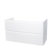 BRAUER New Future Meuble sous lavabo 99x45.5x55cm suspendu avec 2 tiroirs frein de chute MDF Blanc brillant SW3066