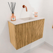 Mondiaz JOYA-DLUX 60cm meuble de toilette - couleur Oak - Vasque FAYE position Milieu Sans trou de robinet couleur Meli. SW1423973