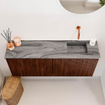 Mondiaz JOYA-DLUX 100cm toiletmeubel - kleur Ruby - Wastafel FAYE positie Rechts Zonder kraangat kleur Sombra. SW1425682