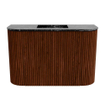 Mondiaz JOYA-DLUX Meuble de toilette 63,2 cm - arrondis gauche et droite couleur Ruby - Vasque FAYE position Milieu Sans trou de robinet couleur Lava SW1423671
