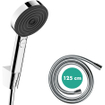 Hansgrohe Pulsify Select Support pommeau de douche avec douchette 3 jets Relaxation et flexible 125cm Chrome SW651081