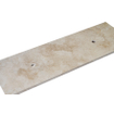 Saniclass Travertine plan sous vasque - 140x46cm - sans trous de robinet - 2 découpes pour siphon - pierre naturelle marbrée SW1242433