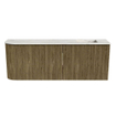 Mondiaz JOYA-DLUX 111.6cm meuble de salle de bains - arrondi gauche couleur Dusk - Vasque FAYE position Droite Sans trou de robinet couleur Ostra. SW1423431