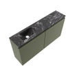 MONDIAZ TURE-DLUX Meuble WC 100 cm Army. Lavabo EDEN Lava position gauche. Sans trou de robinet. SW1103678