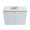 MONDIAZ TURE-DLUX Meuble toilette - 60cm - Clay - EDEN - vasque Ostra - position gauche - 1 trou de robinet SW1104754