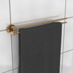 Haceka Kosmos Porte-serviettes - 46cm - double - pivotant - cuivre brossé SW955712