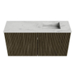 Mondiaz JOYA-DLUX Meuble de toilette 80cm - couleur Shadow - Vasque FAYE position Droite Sans trou de robinet couleur Opalo SW1422912