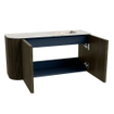 Mondiaz JOYA-DLUX 81.6cm toiletmeubel - ronding links kleur Shadow - Wastafel FAYE positie Rechts 1 kraangat kleur Frappe. SW1422716