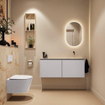 MONDIAZ TURE-DLUX Meuble toilette - 120cm - Cale - EDEN - vasque Frappe - position droite - sans trou de robinet SW1102725