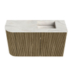 Mondiaz JOYA-DLUX 71.6cm meuble de salle de bains - arrondi gauche couleur Dusk - Vasque FAYE position Droite Sans trou de robinet couleur Ostra. SW1423399