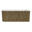 Mondiaz JOYA-DLUX 101.6cm toiletmeubel - ronding links kleur Dusk - Wastafel FAYE positie Rechts Zonder kraangat kleur Ostra. SW1423428