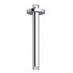 Fortifura Calvi Colonne de douche pluie - encastrable - ronde - thermostatique - bras plafond - barre curseur - pomme 25cm - douchette stick - chrome SW1189362