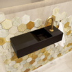 Mondiaz TYNE fontein - 60x23x12cm - wasbak rechts - 1 kraangat - solid surface Urban mat SW704682