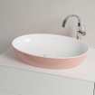 Villeroy & Boch Artis lavabo à poser - ovale 61x41x12.5cm - sans trou de robinet sans trop-plein powder SW68824