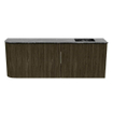 Mondiaz JOYA-DLUX Meuble de salle de bains 111,6cm - arrondi gauche couleur Shadow - Vasque FAYE position droite Sans trou de robinet couleur Lava SW1422889