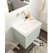 Mondiaz VICA Ensemble de meuble de salle de bain - 60cm - meuble sous-vasque gris - 2 tiroirs - lavabo cloud milieu - sans trou de robinet version XL 60cm de haut SW1090843