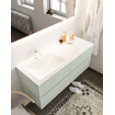 Mondiaz VICA ensemble de meuble de salle de bain - 120cm - meuble sous lavabo gris - 4 tiroirs - lavabo cloud gauche - 1 trou de robinet - miroir LED - version XL 60cm de haut SW1098207