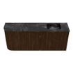 Mondiaz JOYA-DLUX 101.6cm toiletmeubel - ronding links kleur Walnut - Wastafel FAYE positie Rechts 1 kraangat kleur Lava. SW1422477