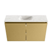 MONDIAZ TURE-DLUX Meuble de toilettes 80 cm Oro. EDEN lavabo Ostra position milieu. Avec 1 trou de robinet. SW1104945