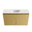 MONDIAZ TURE-DLUX Meuble toilette - 80cm - Oro - EDEN - vasque Ostra - position centrale - 1 trou de robinet SW1104945