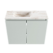 MONDIAZ TURE-DLUX Meuble toilette - 60cm - Greey - EDEN - vasque Frappe - position gauche - 1 trou de robinet SW1102808