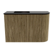 Mondiaz JOYA 61.6cm meuble de salle de bains - arrondi droit couleur Dusk - Vasque FAYE position Gauche 1 trou de robinet couleur Urban. SW1426196