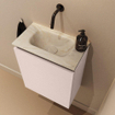 MONDIAZ TURE-DLUX Meuble WC 40cm Rosee. Lavabo EDEN Ostra position milieu. Sans trou de robinet. SW1104997