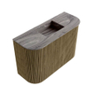 Mondiaz JOYA-DLUX 63.2cm meuble de toilette - arrondis gauche et droite couleur Dusk - Vasque FAYE position Milieu Sans trou de robinet couleur Sombra. SW1426174