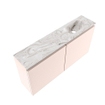 MONDIAZ TURE-DLUX Meuble toilette - 100cm - Rosee - EDEN - vasque Glace - position droite - 1 trou de robinet SW1103502